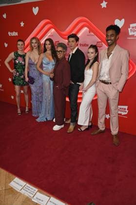 Kissing Is The Easy Part Premiere Jennifer Robertson, Christine Duann, Hayley Festeryga, Paris Berelc, Fawzia Mirza, Asher Angel, Adam Lewinson, Rosalie Turmel and Roshahn DhorÃ at Tubi s Kissing Is The Easy Part Los Angeles Premiere held at The London on February 05, 2026 in Los Angeles, California Credit: AdMedia EDITORIAL USE ONLY  Copyright: xx AdMediax admphotostwo966817
