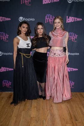 February 5, 2026, New York, United States: (L-R) Camila Mendes, Nastasya Popov and Anna Baryshnikov attend the Idiotka New York Premiere at Crown Hill Theatre in the Brooklyn borough of New York City. New York United States - ZUMAs197 20260205_aaa_s197_394 Copyright: xRonxAdarx