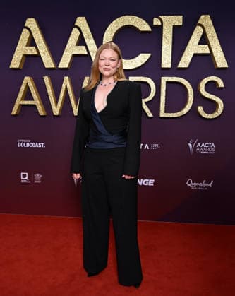 AACTA AWARDS 2026, Sarah Snook is seen posing for a photo on the red carpet at the 2024 AACTA Awards at HOTA in Surfers Paradise, Queensland, Friday, February 6, 2026. ( NO ARCHIVING BRISBANE QUEENSLAND AUSTRALIA  Copyright: xDARRENxENGLANDx 20260206173550562971