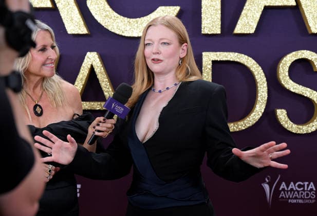 AACTA AWARDS 2026, Sarah Snook is seen on the red carpet at the 2024 AACTA Awards at HOTA in Surfers Paradise, Queensland, Friday, February 6, 2026. ( NO ARCHIVING BRISBANE QUEENSLAND AUSTRALIA  Copyright: xDARRENxENGLANDx 20260206178671343210