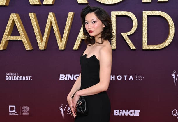 AACTA AWARDS 2026, Gemma Chua-Tran is seen posing for a photo on the red carpet at the 2024 AACTA Awards at HOTA in Surfers Paradise, Queensland, Friday, February 6, 2026. ( NO ARCHIVING BRISBANE QUEENSLAND AUSTRALIA  Copyright: xDARRENxENGLANDx 20260206189834927730