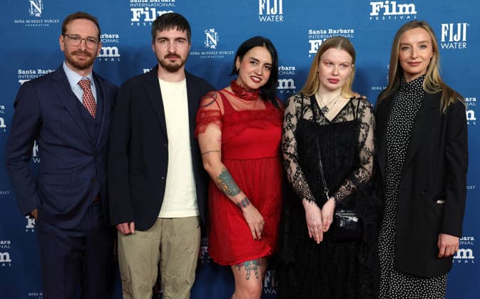 41st Annual Santa Barbara International Film Festival: Maltin Modern Master Award Honoring Adam Sandler 5 February 2026 . Santa Barbara, California - Yegor Troyanovsky, Oleksandra Lysytska, Olha Bregman, Iuliia Sidorova, Ethan Bregman attend 41st Annual Santa Barbara International Film Festival: Maltin Modern Master Award Honoring Adam Sandler held at rlington Theatre in Santa Barbara., Credit:Sadou Faye Avalon United States, CA, Santa Barbara, Arlington Theatre  Copyright: xSadouxFayex xAvalonx 1072497495