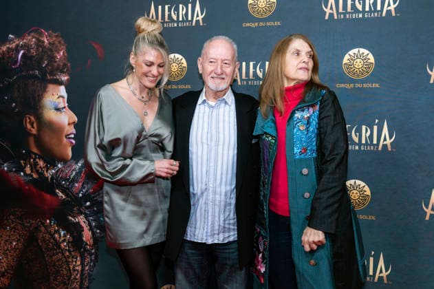 Miriam Beyer, Sepp Schauer und Corinna Binzer bei der Premiere der Show Cirque du Soleil - Alegria auf der Theresienwiese. München, 05.02.2026