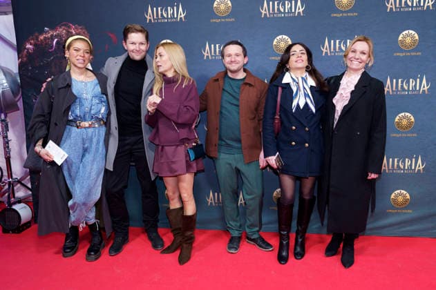 Tanja Lanäus, Thimo Meitner, Isabell Stern und Gäste bei der Premiere der Show Cirque du Soleil - Alegria auf der Theresienwiese. München, 05.02.2026