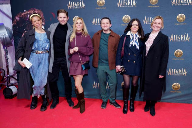 Tanja Lanäus, Thimo Meitner, Isabell Stern und Gäste bei der Premiere der Show Cirque du Soleil - Alegria auf der Theresienwiese. München, 05.02.2026