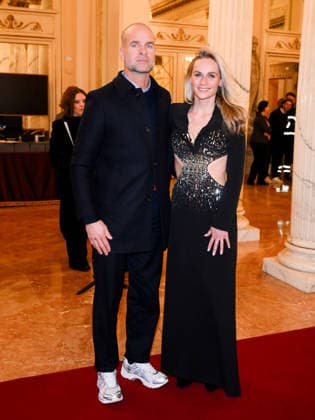 Milan, Milan Cortina 2026 Olympic Games, Welcome cocktail for guests at the Opening Ceremony at the Teatro alla Scala. Pictured: Irene Schouten, Erben Wennemars  Copyright: xAlbertoxTerenghix xipa-agency.netx xComi Terenghix IPA_Agency_IPA71034969