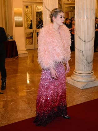 Milan, Milan Cortina 2026 Olympic Games, Welcome cocktail for guests at the Opening Ceremony at Teatro alla Scala. Pictured: Gracie Gold  Copyright: xAlbertoxTerenghix xipa-agency.netx xComi Terenghix IPA_Agency_IPA71036283