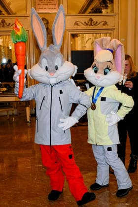 Milan, Milan Cortina 2026 Olympic Games, Welcome cocktail for guests at the Opening Ceremony at the Teatro alla Scala. Pictured: Looney Tunes - Bugs Bunny and Lola Bunny.  Copyright: xAlbertoxTerenghix xipa-agency.netx xComi Terenghix IPA_Agency_IPA71036471