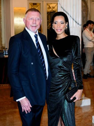 Milan, Milan Cortina 2026 Olympic Games, Welcome cocktail for guests at the Opening Ceremony at the Teatro alla Scala. Pictured: Boris Becker, Lilian de Carvalho Monteiro  Copyright: xAlbertoxTerenghix xipa-agency.netx xComi Terenghix IPA_Agency_IPA71036480