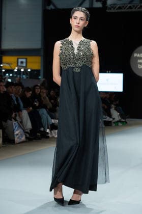 Modad catwalk during Madrid Fashion Week in Madrid - 06 Feb 2026 A model walks the runway in a design by designer SUSANA ESCRIBANO at the Modad catwalk during Madrid Fashion Week at Ifema. Madrid Spain Copyright: xAtilanoxGarciax xSOPAxImagesx photos04264