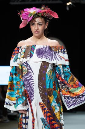 Modad catwalk during Madrid Fashion Week in Madrid - 06 Feb 2026 A model walks the runway in a design by designer DIDESANT at the Modad catwalk during the Madrid Fashion Week at Ifema. Madrid Spain Copyright: xAtilanoxGarciax xSOPAxImagesx photos04272