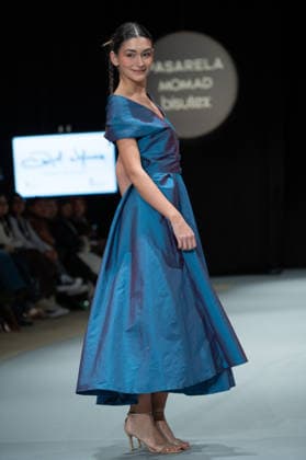 Modad catwalk during Madrid Fashion Week in Madrid - 06 Feb 2026 A model walks the runway in a design by designer ÁNGEL IGLESIAS at the Modad catwalk during Madrid Fashion Week at Ifema. Madrid Spain Copyright: xAtilanoxGarciax xSOPAxImagesx photos04311