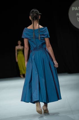 Modad catwalk during Madrid Fashion Week in Madrid - 06 Feb 2026 A model walks the runway in a design by designer ÁNGEL IGLESIAS at the Modad catwalk during Madrid Fashion Week at Ifema. Madrid Spain Copyright: xAtilanoxGarciax xSOPAxImagesx photos04312