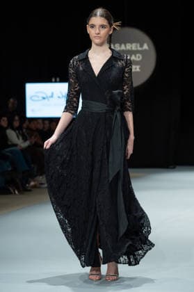 Modad catwalk during Madrid Fashion Week in Madrid - 06 Feb 2026 A model walks the runway in a design by designer ÁNGEL IGLESIAS at the Modad catwalk during Madrid Fashion Week at Ifema. Madrid Spain Copyright: xAtilanoxGarciax xSOPAxImagesx photos04316