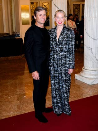 Milan, Milan Cortina 2026 Olympic Games, Welcome cocktail for guests at the Opening Ceremony at the Teatro alla Scala. Pictured: Grant Alan Show, Katherine LaNasa  Copyright: xAlbertoxTerenghix xipa-agency.netx xComi Terenghix IPA_Agency_IPA71037265