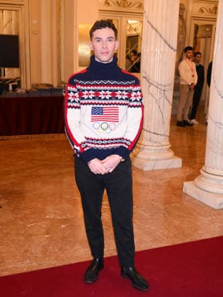 Milan, Milan Cortina 2026 Olympic Games, Welcome cocktail for guests at the Opening Ceremony at Teatro alla Scala. Pictured: Adam Rippon  Copyright: xAlbertoxTerenghix xipa-agency.netx xComi Terenghix IPA_Agency_IPA71037394