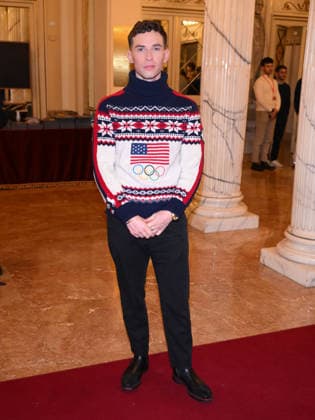 Milan, Milan Cortina 2026 Olympic Games, Welcome cocktail for guests at the Opening Ceremony at Teatro alla Scala. Pictured: Adam Rippon  Copyright: xAlbertoxTerenghix xipa-agency.netx xComi Terenghix IPA_Agency_IPA71037395