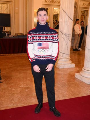 Milan, Milan Cortina 2026 Olympic Games, Welcome cocktail for guests at the Opening Ceremony at Teatro alla Scala. Pictured: Adam Rippon  Copyright: xAlbertoxTerenghix xipa-agency.netx xComi Terenghix IPA_Agency_IPA71037398