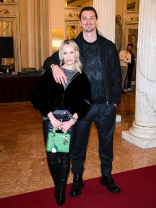 Milan, Olympic Games Milano Cortina 2026, Welcome cocktail for guests at the Opening Ceremony at the Teatro alla Scala in the photo: Zlatan Ibrahimovi? with his wife Helena Seger,  Copyright: xAlbertoxTerenghix xipa-agency.netx xComi Terenghix IPA_Agency_IPA71037344