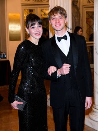 Milan, Milan Cortina 2026 Olympic Games, Welcome cocktail for guests at the Opening Ceremony at the Teatro alla Scala. Pictured: Nicoletta Manni and Timofej Andrijashenko.  Copyright: xAlbertoxTerenghix xipa-agency.netx xComi Terenghix IPA_Agency_IPA71038485