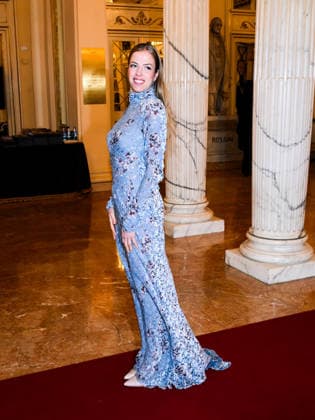 Milan, Milan Cortina 2026 Olympic Games, Welcome cocktail for guests at the Opening Ceremony at the Teatro alla Scala. Pictured: Carolina Kostner.  Copyright: xAlbertoxTerenghix xipa-agency.netx xComi Terenghix IPA_Agency_IPA71038525