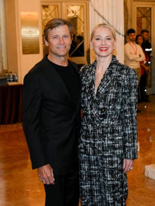 Winter Olympics - Welcome Cocktail for Guests Grant Alan Show, Katherine LaNasa during the welcome cocktail for guests before the Opening Ceremony of Milan Cortina 2026 Olympic Games at Teatro alla Scala, in Milan, Italy on February 6, 2026. Photo by Alberto Terenghi IPA ABACAPRESS.COM Cortina d Ampezzo Italy  Copyright: xTerenghixAlberto IPA ABACAx