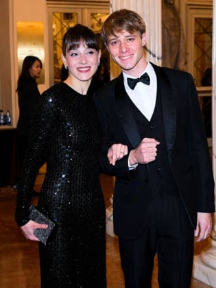 Milan, Milan Cortina 2026 Olympic Games, Welcome cocktail for guests at the Opening Ceremony at the Teatro alla Scala. Pictured: Nicoletta Manni and Timofej Andrijashenko.  Copyright: xAlbertoxTerenghix xipa-agency.netx xComi Terenghix IPA_Agency_IPA71038483
