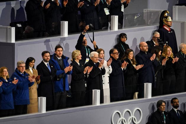 Winter Olympic Games Milano Cortina 2026 Opening Night Pre-Show San Siro Stadium - Milan, Italy Claudia Bach;Thomas Bach;Usha Vance;James David Vance;Tyrone Seward;Kirsty Coventry;Sergio Mattarella;Laura Mattarella;Ignazio La Russa;Laura de Cicco;Lorenzo Fontana;Emilia Romano;Giorgia Meloni Winter Olympic Games Milano Cortina 2026 Opening Night Pre-Show San Siro Stadium - Milan, Italy 6th February 2026 SGPItalia id 134457_003 Not Exclusive  Copyright: xALFONSOxCATALANO SGPITALIAx