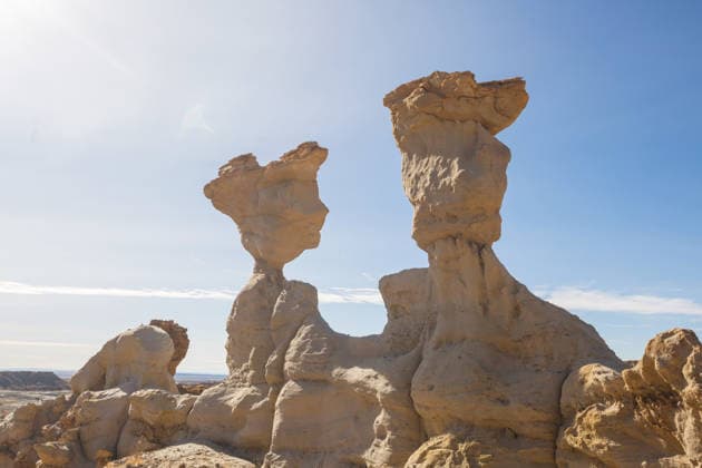 Ungewöhnliche Wüstenlandschaften in Bisti Badlands, Wildnisgebiet De-na-zin, New Mexico, USA Unusual desert landscapes in Bisti badlands, De-na-zin wilderness area, New Mexico, USA (License=RF) Copyright: xZoonar.com GalynaxAndrushkox 24612827