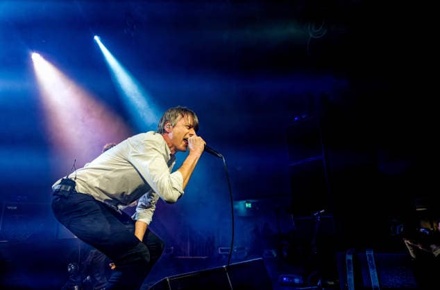 UK band Suede performing on stage at Liverpool University, Mountford Hall, UK as part of their 2026 ‘Antidepressants’ tour Brett Anderson, vocalist Of Uk band Suede, on stage singing to crowd at Liverpool University UK band Suede performing on stage at Liverpool University, Mountford Hall, UK as part of their 2026 ‘Antidepressants’ tour Liverpool United Kingdom Copyright: xAndyxVonxPipx xSOPAxImagesx 06--SUEDE-ANDY-VON-PIP