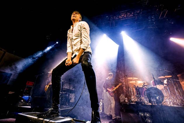 UK band Suede performing on stage at Liverpool University, Mountford Hall, UK as part of their 2026 ‘Antidepressants’ tour Brett Anderson Of Uk band Suede smiles on stage At Liverpool University UK band Suede performing on stage at Liverpool University, Mountford Hall, UK as part of their 2026 ‘Antidepressants’ tour Liverpool United Kingdom Copyright: xAndyxVonxPipx xSOPAxImagesx 13--SUEDE-ANDY-VON-PIP