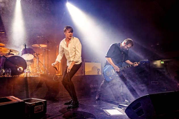 UK band Suede performing on stage at Liverpool University, Mountford Hall, UK as part of their 2026 ‘Antidepressants’ tour Brett Anderson ( Vocals ) And Richard Oakes ( Guitar) Of Uk band Suede on stage at Liverpool University UK band Suede performing on stage at Liverpool University, Mountford Hall, UK as part of their 2026 ‘Antidepressants’ tour Liverpool United Kingdom Copyright: xAndyxVonxPipx xSOPAxImagesx 17--SUEDE-ANDY-VON-PIP