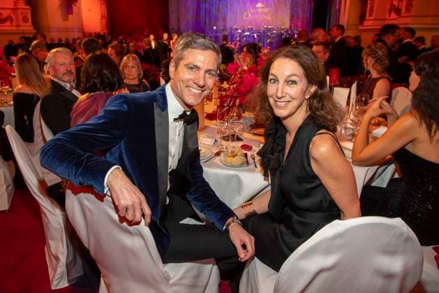 Ingo Zamproni und Jennifer Bourguignon (Ehefrau von Ingo Zamperoni) zu Gast im Ballsaal beim 100 Sepmper Oernball in der Semper Oper in Dresden am 6.Februar 2026 Sachsen Deutschland
