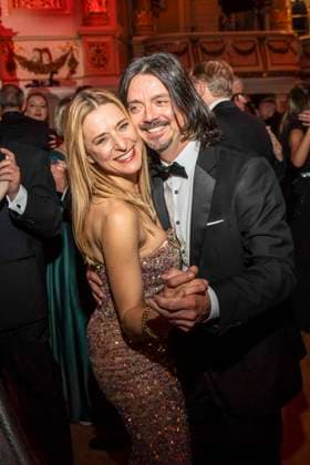 Stefanie Hertel mit Ehemann Leopold Lanny Lanner beim tanzen zu Gast im Ballsaal beim 100 Sepmper Oernball in der Semper Oper in Dresden am 6.Februar 2026 Sachsen Deutschland