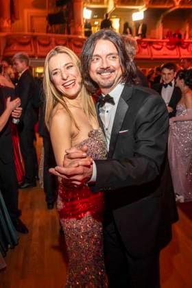 Stefanie Hertel mit Ehemann Leopold Lanny Lanner beim tanzen zu Gast im Ballsaal beim 100 Sepmper Oernball in der Semper Oper in Dresden am 6.Februar 2026 Sachsen Deutschland