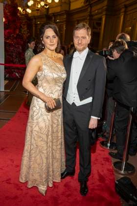 Annett Hofmann und Michael Kretschmer MP Sachsen zu Gast auf dem roten Teppich beim 100. Sepmper Oernball in der Semper Oper in Dresden am 6.Februar 2026 Sachsen Deutschland