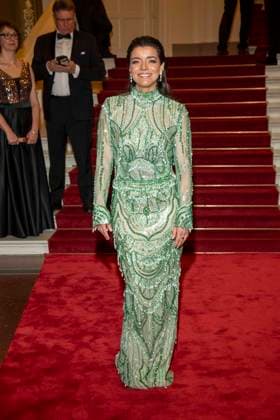 Ana Plasencia zu Gast auf dem roten Teppich beim 100. Sepmper Oernball in der Semper Oper in Dresden am 6.Februar 2026 Sachsen Deutschland