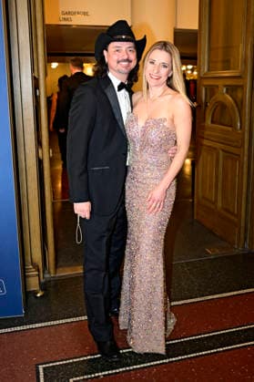 Stefanie Hertel mit Ehemann Lanny Lanner beim 18. SemperOpernball 2026 in der Semper Oper. Dresden, 06.02.2026