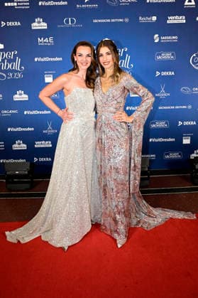Annika Lau und Cathy Hummels beim 18. SemperOpernball 2026 in der Semper Oper. Dresden, 06.02.2026