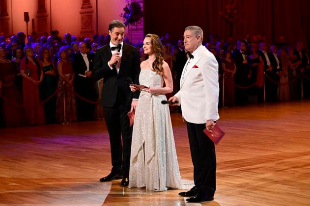 Marco Schreyl, Annika Lau und Joachim Llambi beim 18. SemperOpernball 2026 in der Semper Oper. Dresden, 06.02.2026