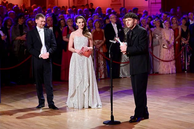 Michael Kretschmer, Annika Lau und Christian Friedel beim 18. SemperOpernball 2026 in der Semper Oper. Dresden, 06.02.2026