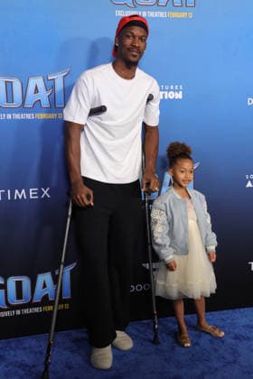 Celebrities attend the Los Angeles premiere of Columbia Pictures and Sony Pictures Animation s GOAT at the AMC Century City 15 in Los Angeles United States Featuring: Jimmy Butler, Rylee Butler Where: Los Angeles, California, United States When: 07 Feb 2026 Credit: Faye s Vision Cover Images EDITORIAL USE ONLY. NOT FOR USE BY NEWSPAPERS BASED IN THE UK. Copyright: xx coverimg55444007