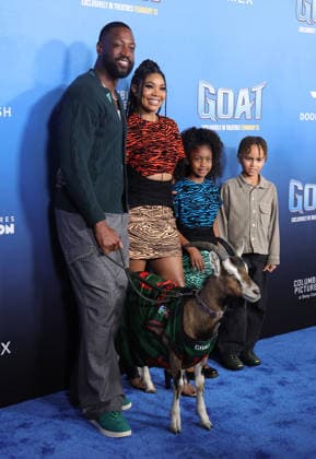 Celebrities attend the Los Angeles premiere of Columbia Pictures and Sony Pictures Animation s GOAT at the AMC Century City 15 in Los Angeles United States Featuring: Dwyane Wade, Gabrielle Union, Kaavia James Union Wade Where: Los Angeles, California, United States When: 07 Feb 2026 Credit: Faye s Vision Cover Images EDITORIAL USE ONLY. NOT FOR USE BY NEWSPAPERS BASED IN THE UK. Copyright: xx coverimg55443930