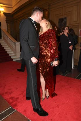 Susanne Klehn mit Partner Michael Heinz beim 18. SemperOpernball 2026 in der Semper Oper. Dresden, 06.02.2026