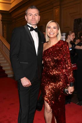 Susanne Klehn mit Partner Michael Heinz beim 18. SemperOpernball 2026 in der Semper Oper. Dresden, 06.02.2026
