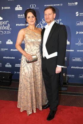 Michael Kretschmer mit Partnerin Annett Hofmann beim 18. SemperOpernball 2026 in der Semper Oper. Dresden, 06.02.2026
