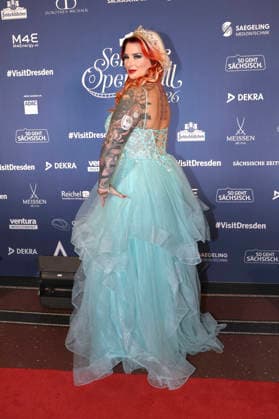 Lyn Künstner beim 18. SemperOpernball 2026 in der Semper Oper. Dresden, 06.02.2026