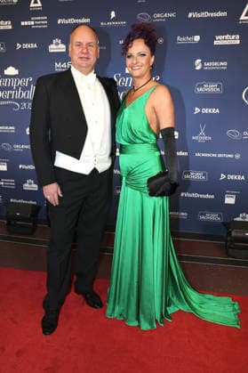 Dirk Hilbert mit Partnerin Miriam Nötzold beim 18. SemperOpernball 2026 in der Semper Oper. Dresden, 06.02.2026