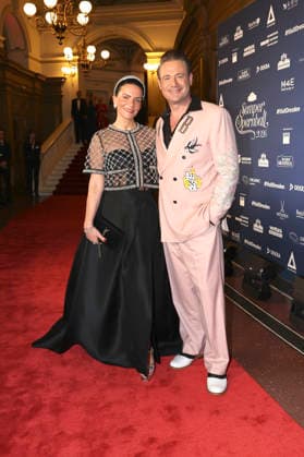 Sasha mit Ehefrau Julia Röntgen beim 18. SemperOpernball 2026 in der Semper Oper. Dresden, 06.02.2026