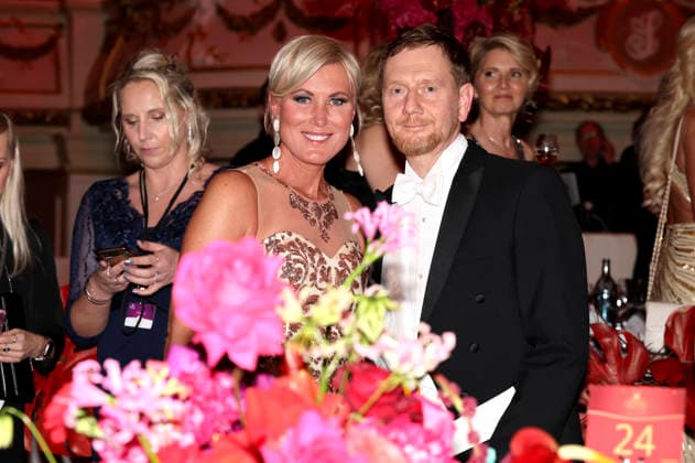 Kamilla Senjo und Michael Kretschmer beim 18. SemperOpernball 2026 in der Semper Oper. Dresden, 06.02.2026